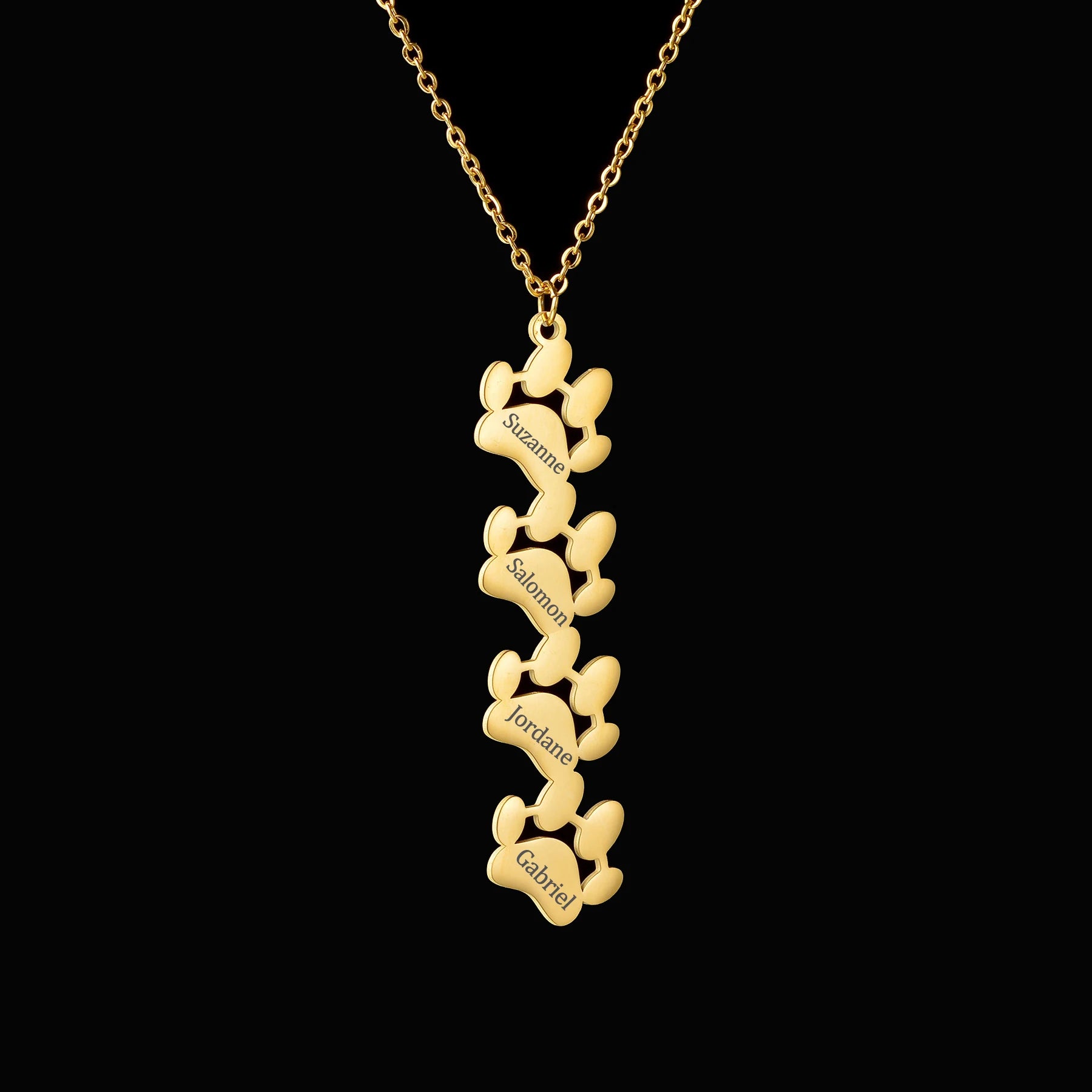 Customisable Golden Paw Necklace